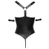 Cottelli Bondage - skinnende, ringet, åpen body (svart) - M