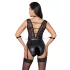 Cottelli Bondage - Blonder og halspynt body (svart)