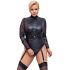 Cottelli Bondage Plus Size - Sort teddy med blondermer - 3XL