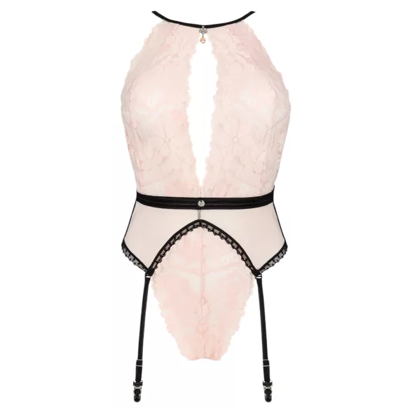 Obsessive Lilines - kropp med strømpebånd (rosa) - L/XL