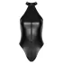 Noir - glansfull halterneck-body (svart) - XL