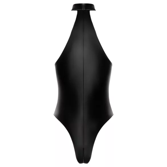 Noir - glansfull halterneck-body (svart) - XL