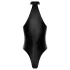 Noir - glansfull halterneck-body (svart) - XL