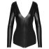 Noir - Glansfull Langermet Body (Svart) - L