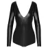 Noir - Glansfull Langermet Body (Svart) - L