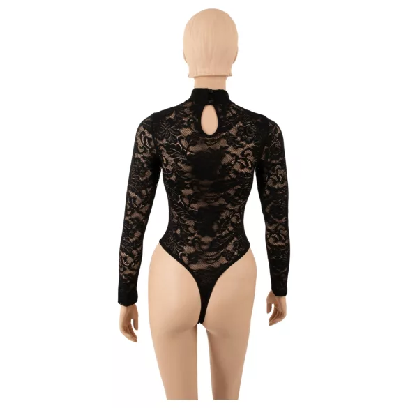 Cottelli - blondebody med lange ermer (svart) - S