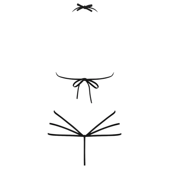 Obsessive - Dekorativ kroppsharness (svart) - S/M