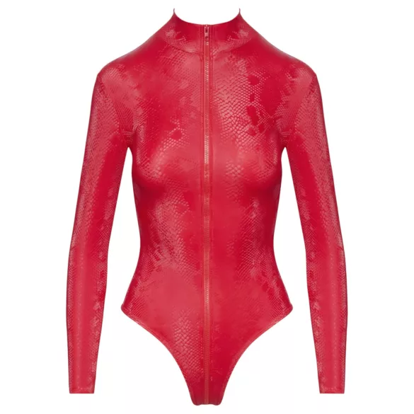 Cottelli - rød slangeprint body - M