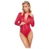 Cottelli - rød slangeprint body - L