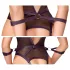 Cottelli Bondage - åpen body og håndleddsmansjetter (svart)