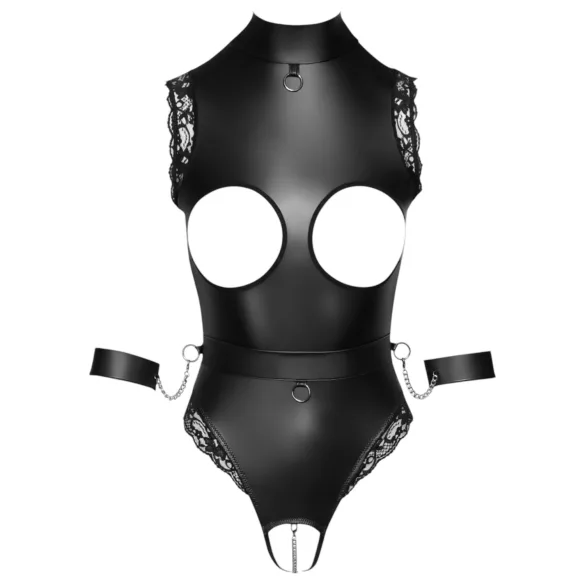 Cottelli Bondage - Åpen bryst-bodysuit (svart)
