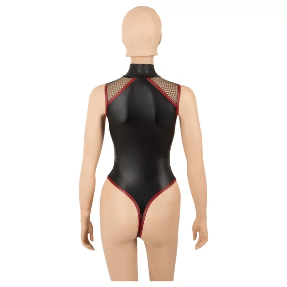Cottelli - nettingbody med glidelås (svart) - M