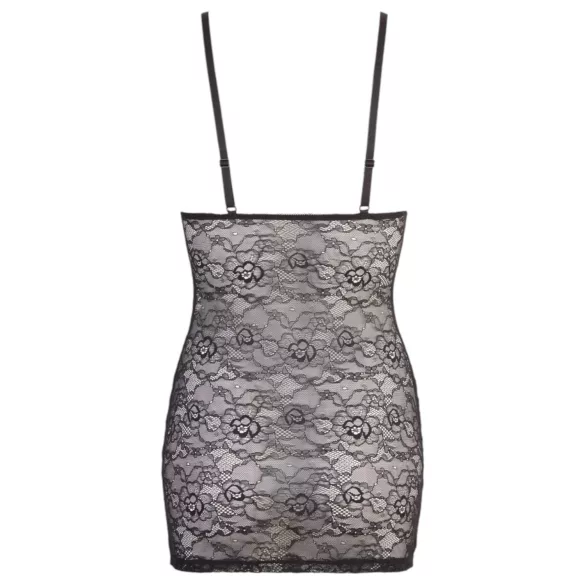 Cottelli - skinnende stripete blondekjole (svart)