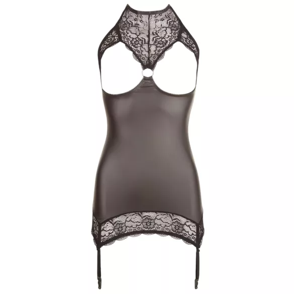 Abierta Fina - dristig glans - minikjole (svart)