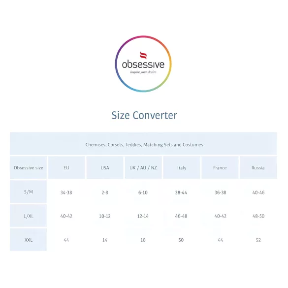 Obsessive Lovica - blondenattkjole og tanga (rød) - 2XL