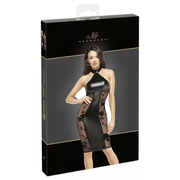 Noir - skinnende halterneck-kjole (svart) - M