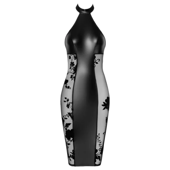 Noir - skinnende halterneck-kjole (svart) - M
