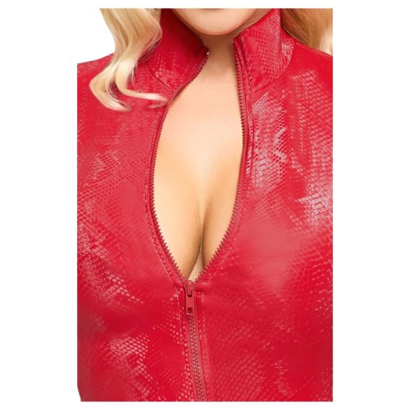 Cottelli - Rød minikjole med slangeskinnsmønster - M