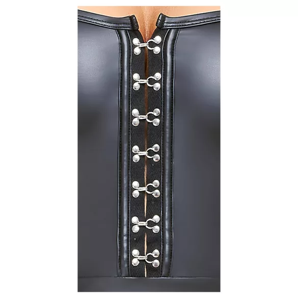 Cottelli - skinnende minikjole med plissert skjørt (svart) - L