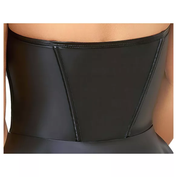 Cottelli - skinnende minikjole med plissert skjørt (svart) - L