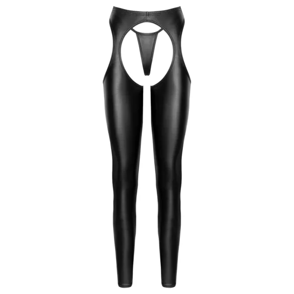 Cottelli - åpen chaps-bukse og tanga-sett (svart)