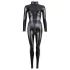 Cottelli - skinnende langermet festdress (svart) - M