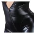 Cottelli Plus Size - skinnende langermet festdrakt (svart)