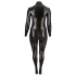 Cottelli Plus Size - skinnende langermet festdrakt (svart) - 3XL