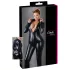 Cottelli Plus Size - skinnende langermet festdrakt (svart) - 4XL