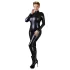 Cottelli Plus Size - skinnende langermet festdrakt (svart) - 4XL