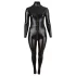 Cottelli Plus Size - skinnende langermet festdrakt (svart) - 4XL