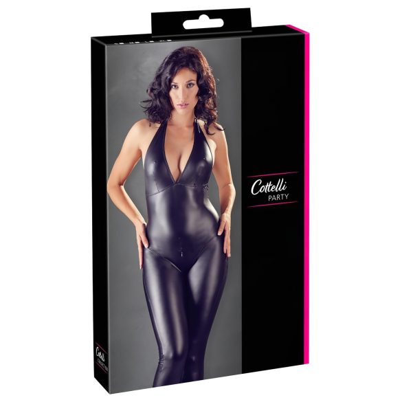 Cottelli Party - Glitrende catsuit (svart) - L