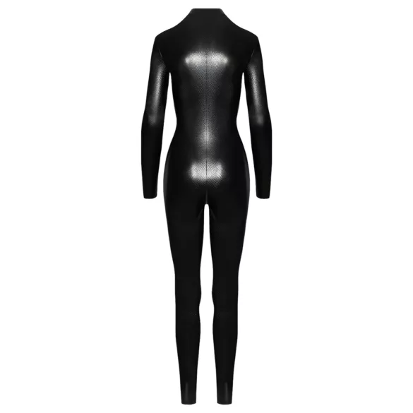 Noir - lang jumpsuit med slangeskinnmønster (svart) - L