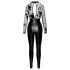 Noir - jumpsuit med blondeoverdel (svart) - M