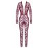 Noir Kink Royal - gjennomsiktig catsuit (rød) - M