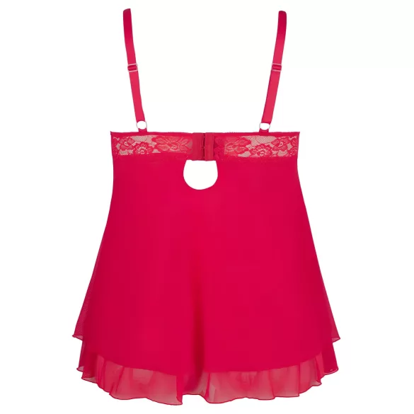 Cottelli Plus Size - Blonde babydoll, lett og luftig (rød) - 2XL