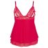 Cottelli Plus Size - Blonde babydoll, lett og luftig (rød) - 4XL