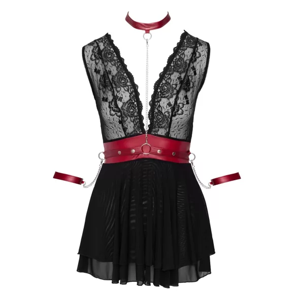 Cottelli Bondage - Halsbånd blonde babydoll (svart) - M