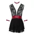 Cottelli Bondage - Halsbånd blonde babydoll (svart) - M