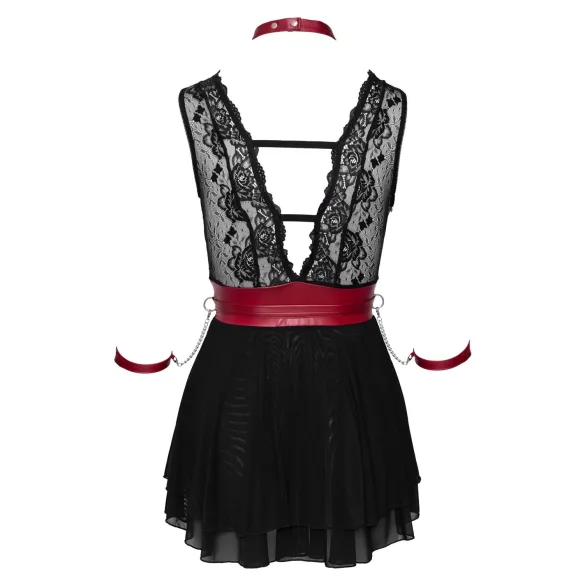 Cottelli Bondage - Halsbånd blonde babydoll (svart) - L