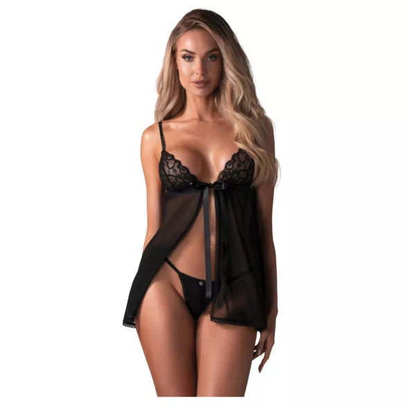 Obsessive Blomentis - blondesett i babydoll (svart)