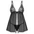 Obsessive Blomentis - blondesett i babydoll (svart)