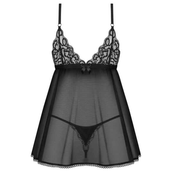 Obsessive Blomentis - blondesett i babydoll (svart)
