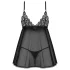Obsessive Blomentis - blondesett i babydoll (svart)