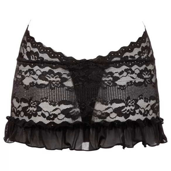 Cottelli - Halsbåndspyntet blonde-minikjole (svart) - M