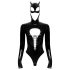 Black Velvet - Batwoman body med lange ermer (svart)