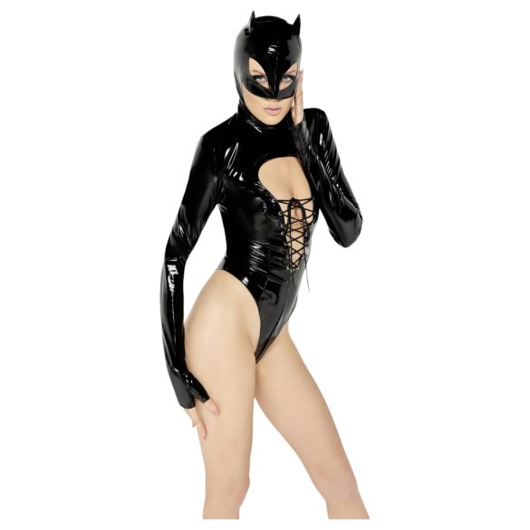 Black Velvet - Batwoman body med lange ermer (svart) - L