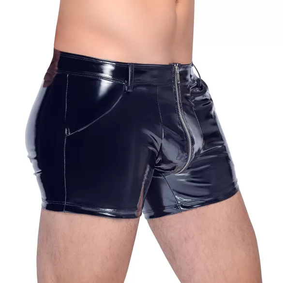 Black Level - Lakkshorts m/lommer (svart) - M