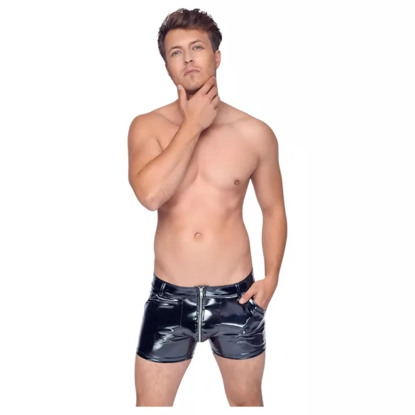 Black Level - Lakkshorts m/lommer (svart) - M