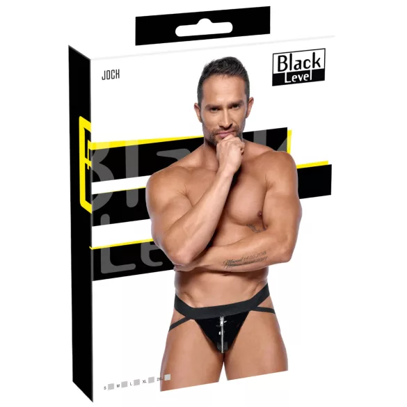 Black Level - jockstrap med glidelås (svart) - XXL
